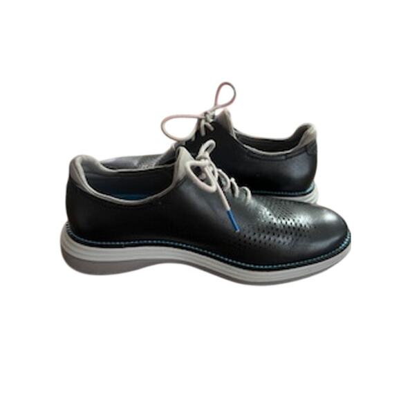 Cole Haan Men\'s sz 8M ØriginalGrand Ultra Laser Oxford Shoes Black main image 4